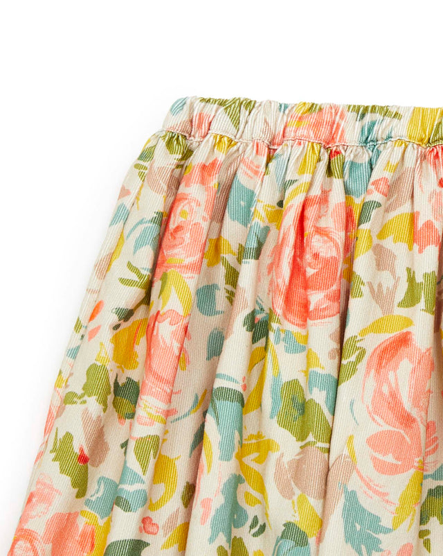 Skirt - Mini velvet "painted flower" - Image alternative