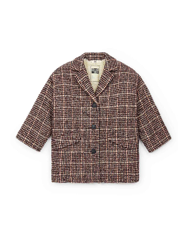 Manteau - fille tweed laine mélangée - Image principale