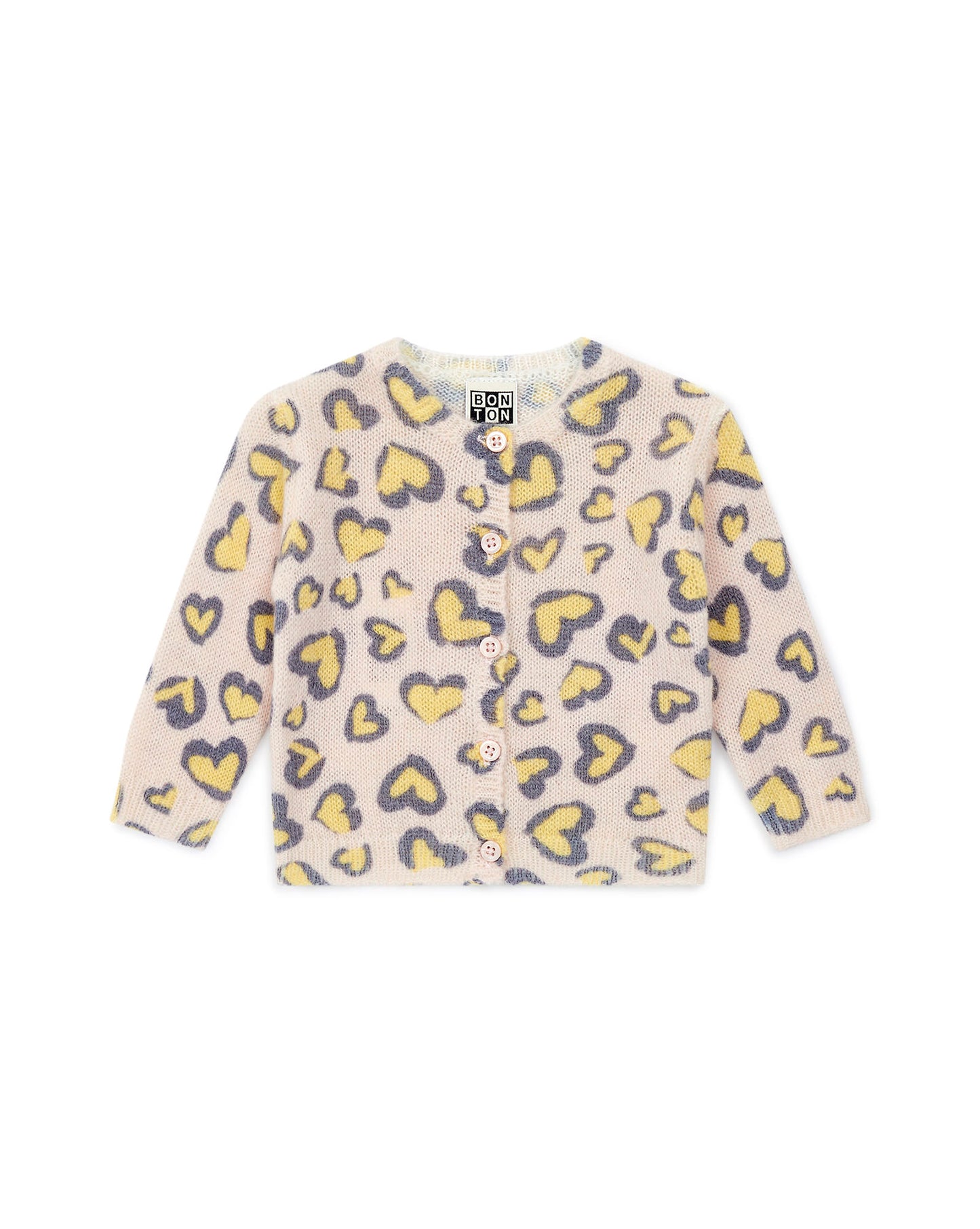 Cardigan - Baby Printed Heart Leopard