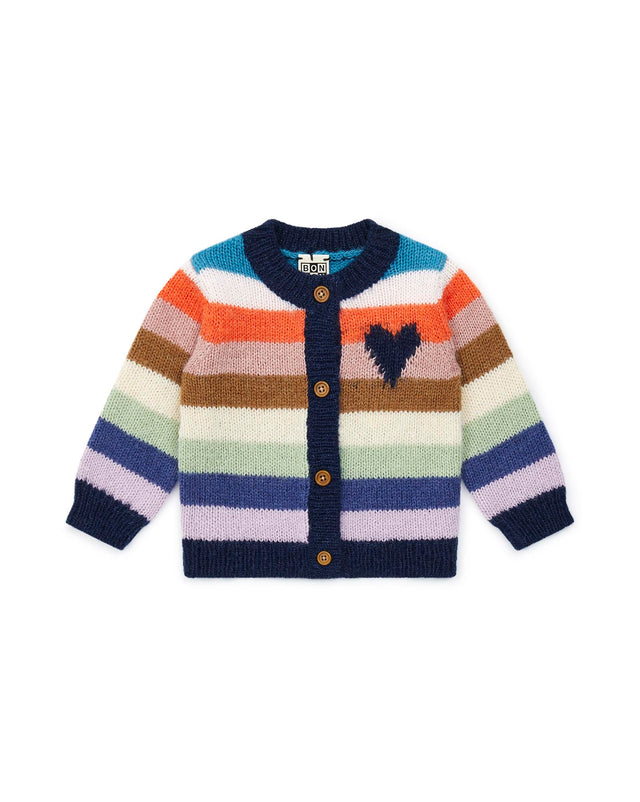 Cardigan - Multicolored striped baby - Image principale