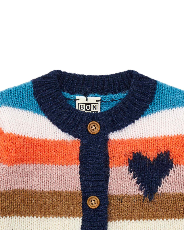 Cardigan - Multicolored striped baby - Image alternative