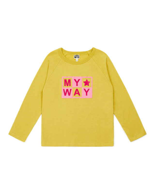 T -shirt - "my way" 100% cotton organic girl - Image principale