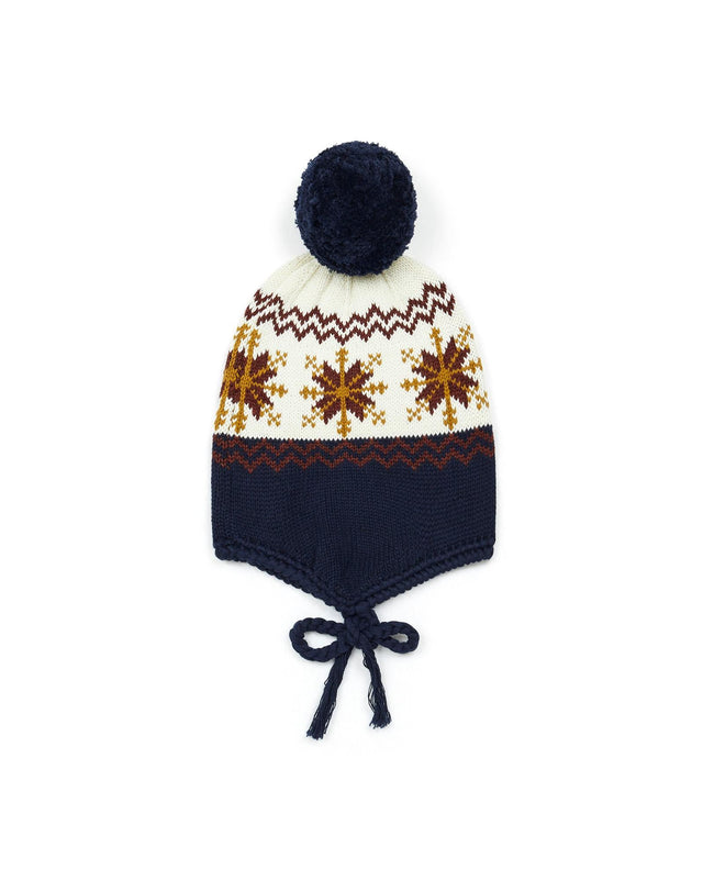 Beanie - Peruvian Print JacquardBlue child - Image principale