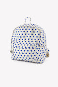 Backpack - Blue heart in canvas 100% cotton