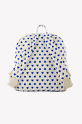 Backpack - Blue heart in canvas 100% cotton