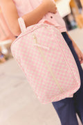 Trousse - Damier rose clair