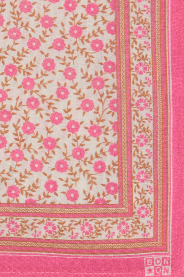 Scarf - foulfleur Pink Fleuri 50cm - Image alternative