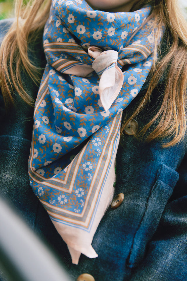 Foulard - Foulfleur Bleu 50cm - Image alternative