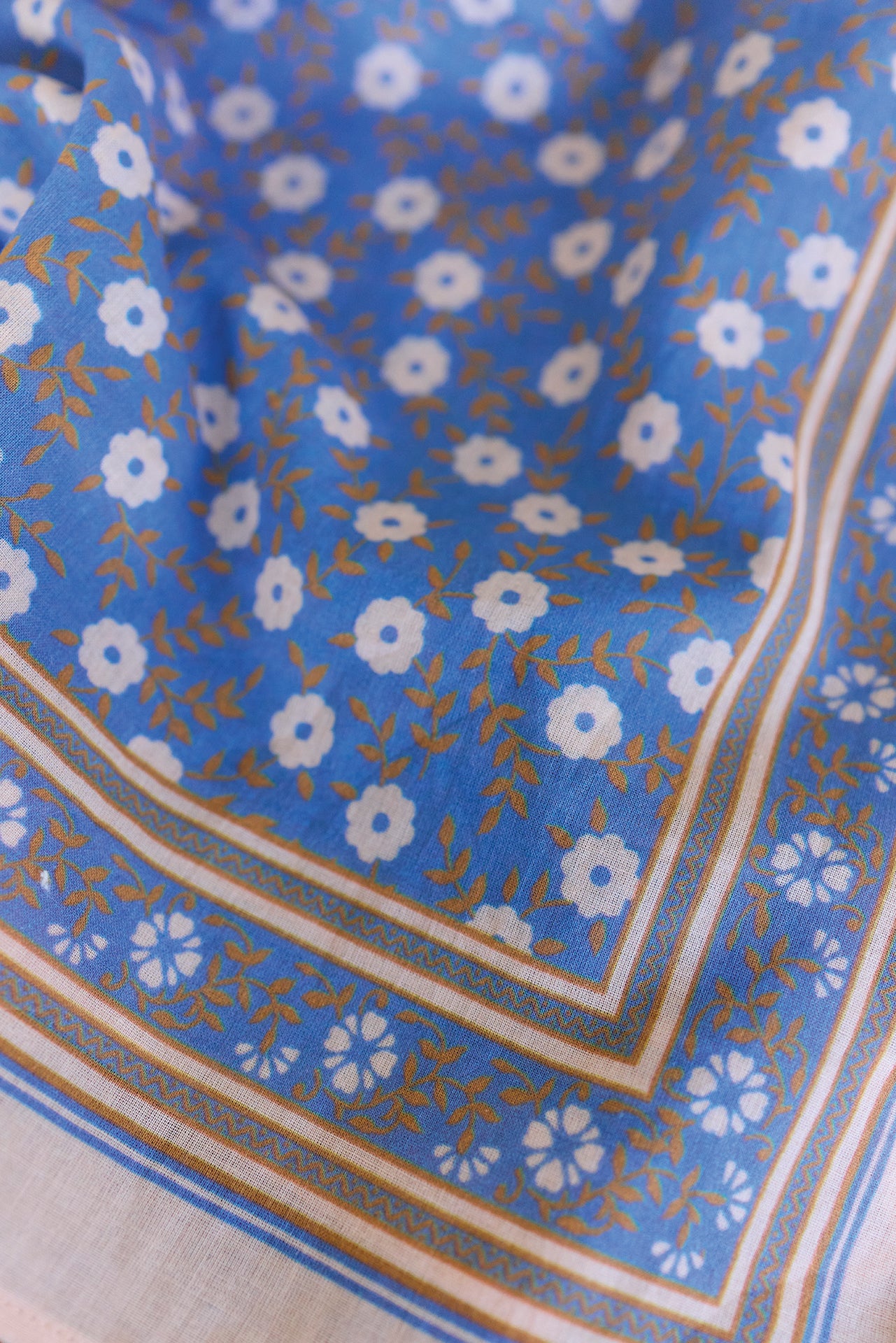 Foulard - Foulfleur Bleu 50cm