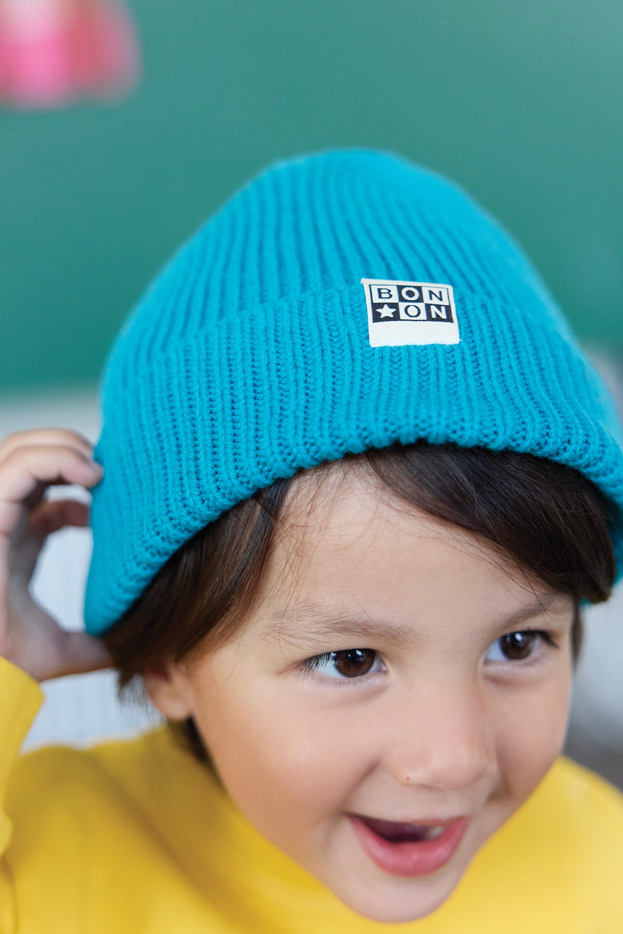 Beanie - Blue knitted