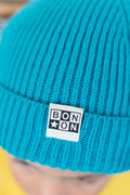 Beanie - Blue knitted