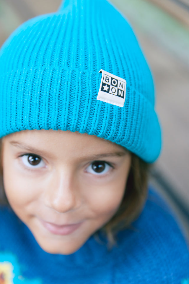 Beanie - Blue knitted - Image principale