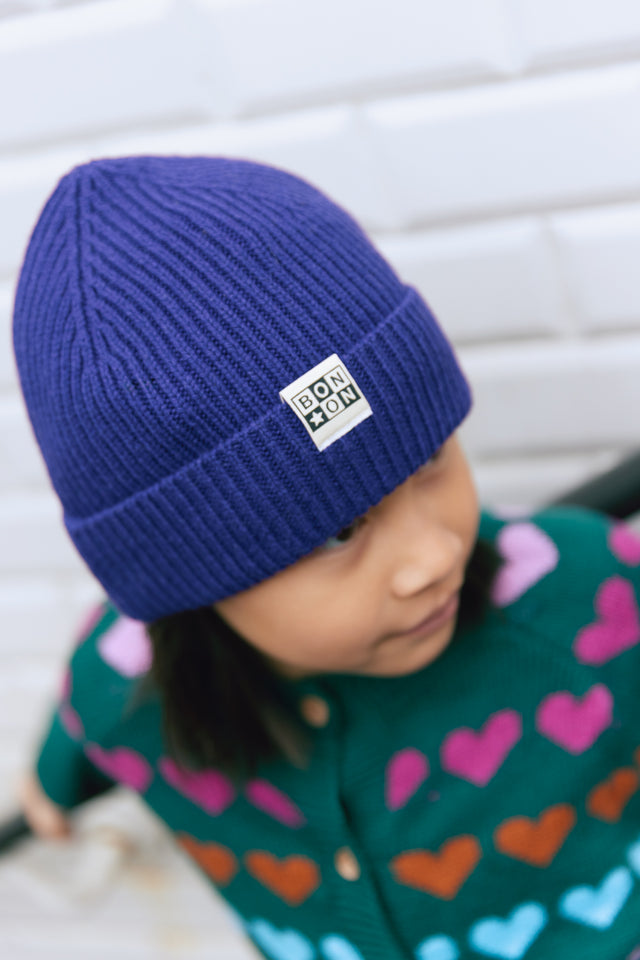 Beanie - Purple knitted - Image principale