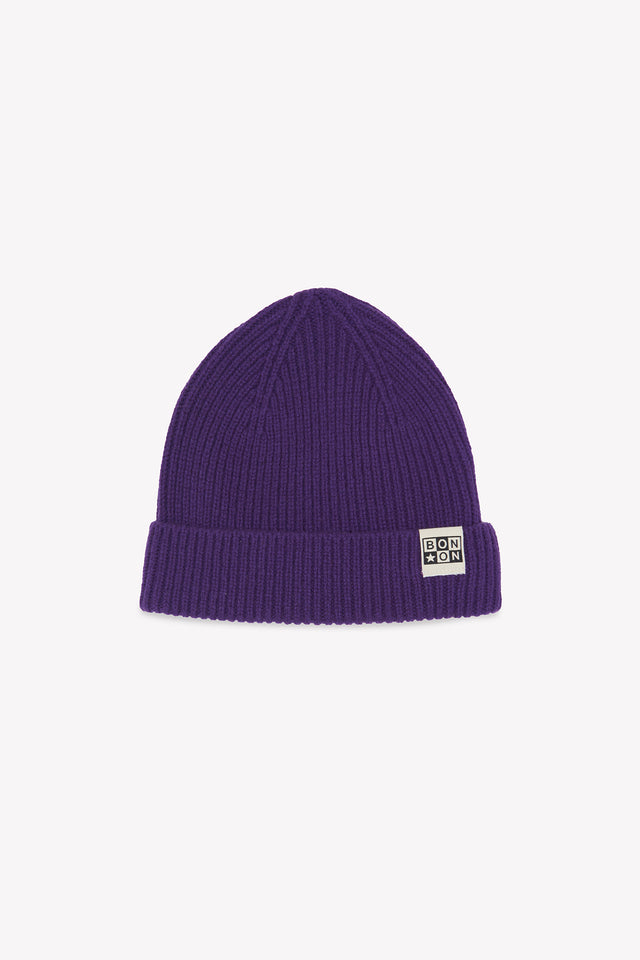 Beanie - Purple knitted - Image alternative