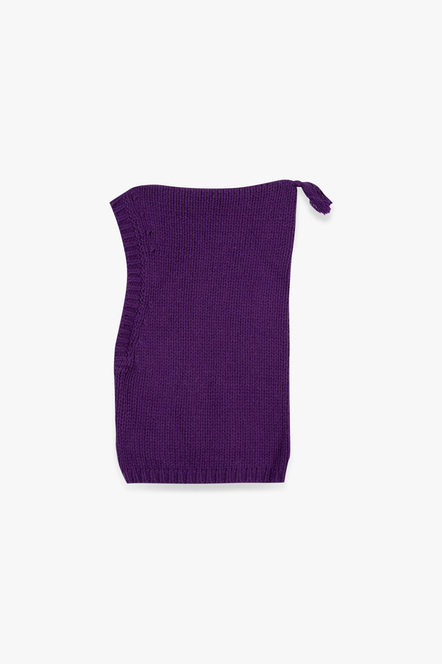 Balaclava - knitting violet - Image principale