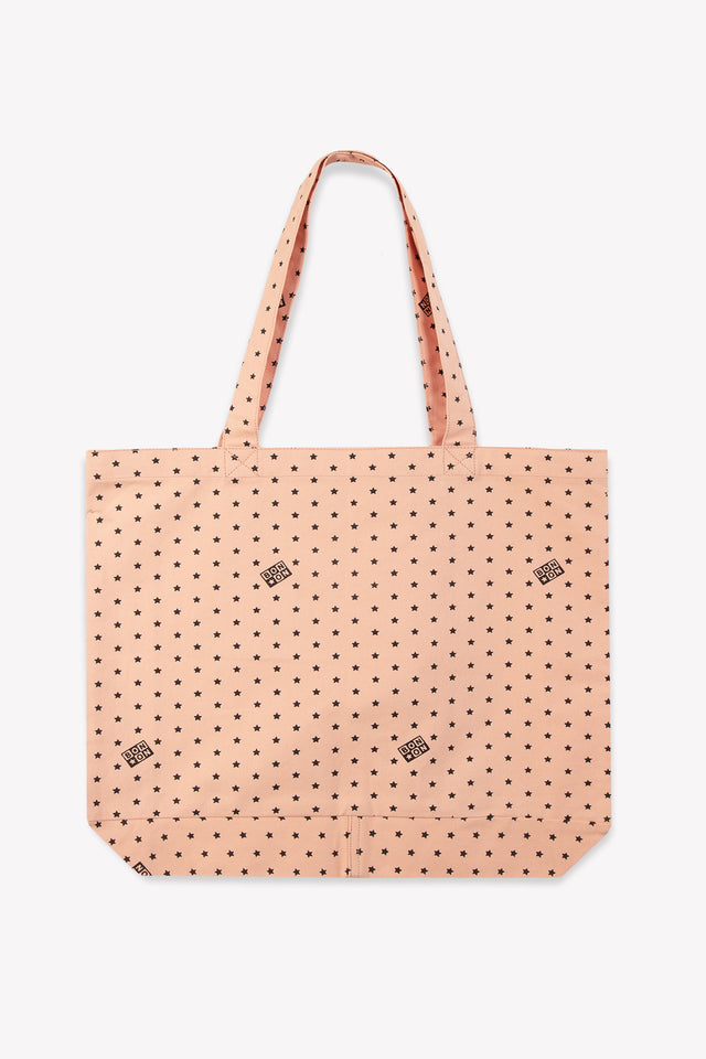 Medium shopping bag - Beth orange cotton canvas Printe - Image principale