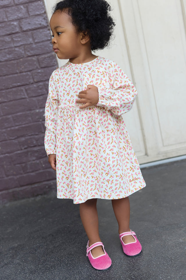 Dress - Dada Pink Print foulfleur - Image principale