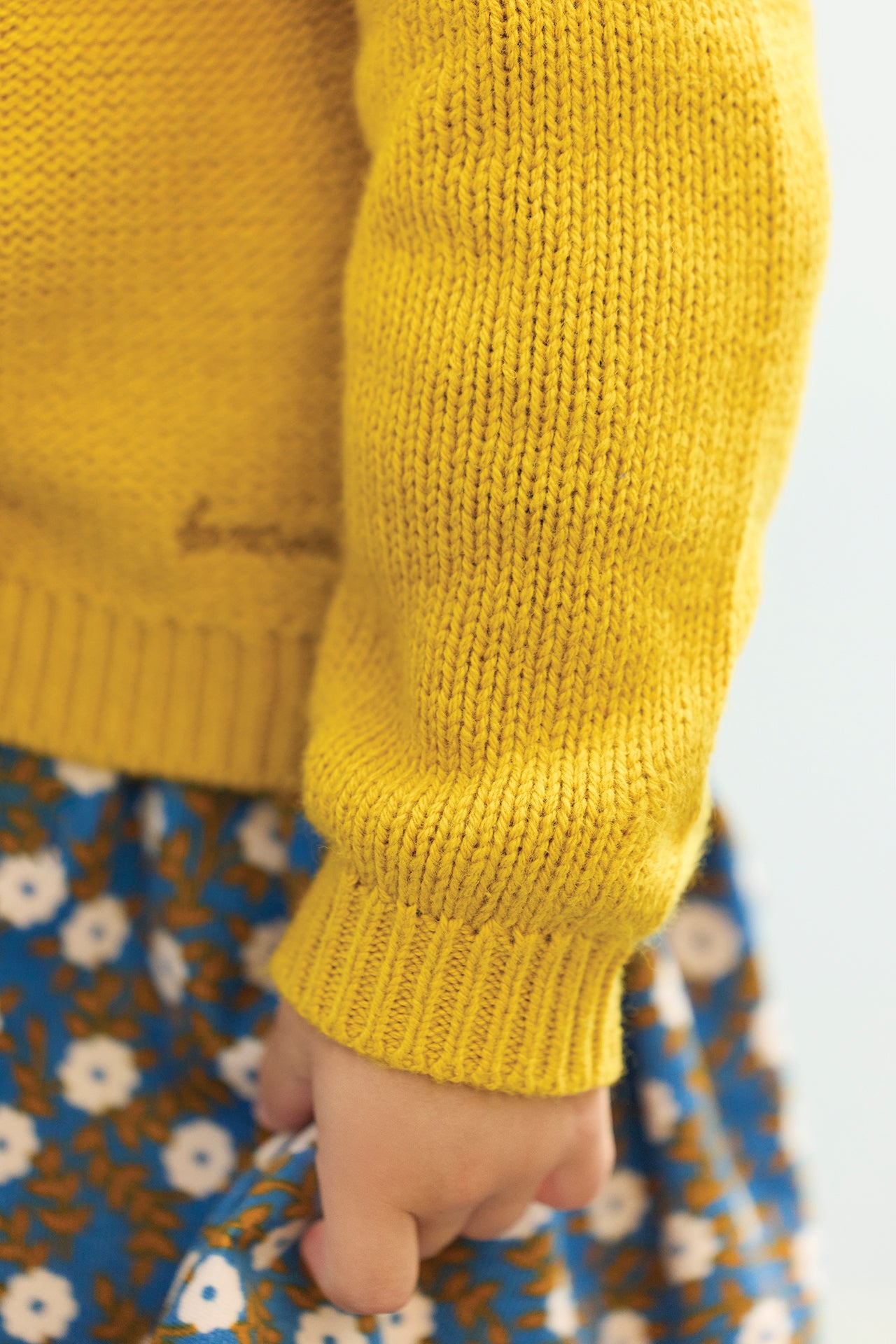 Cardigan  - Bernard in twisted yellow knitting