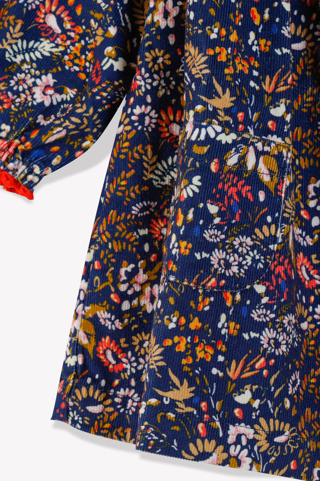 Dress - Dada Navy flowery in Velvet - Image alternative