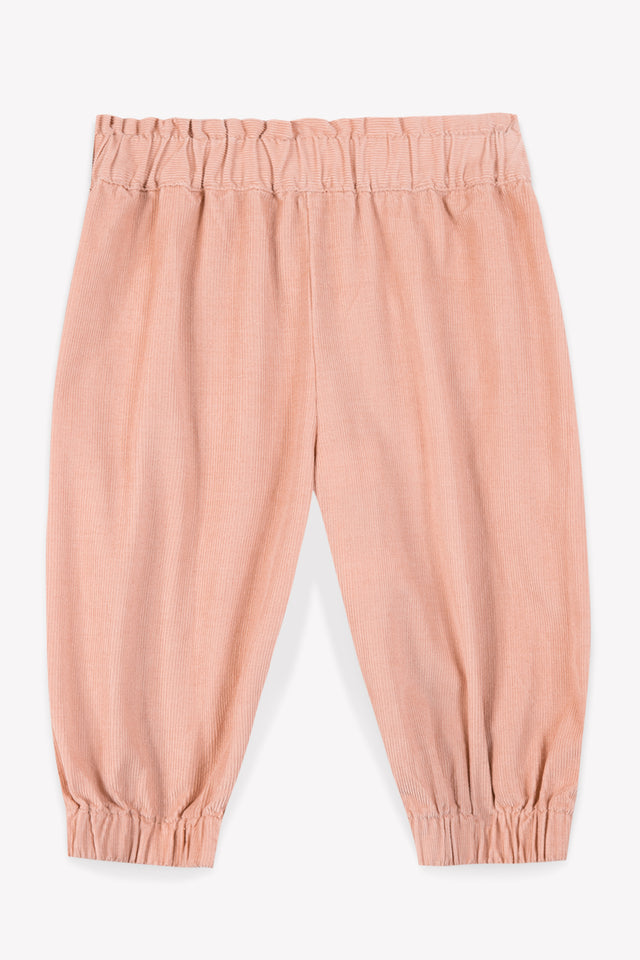 Pantalon - Biscotte en velours rose clair - Image principale