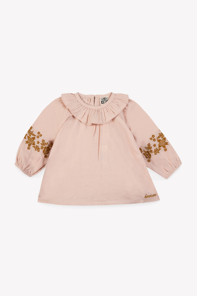 Blouse - Hugoline rose clair 100% coton - Image principale