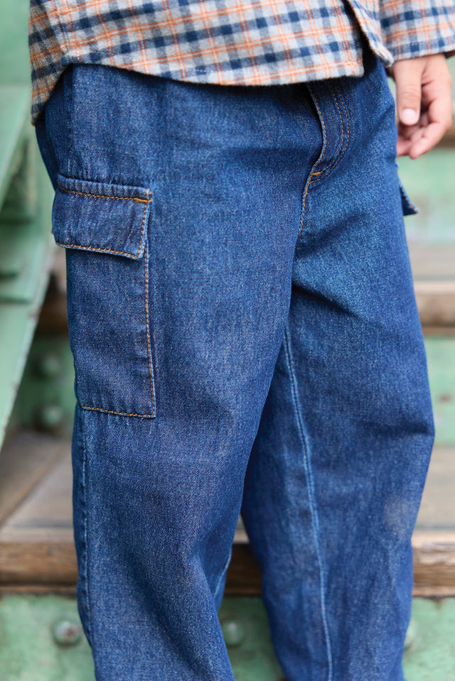 Pantalon - Cargo chambray bleu - Image alternative