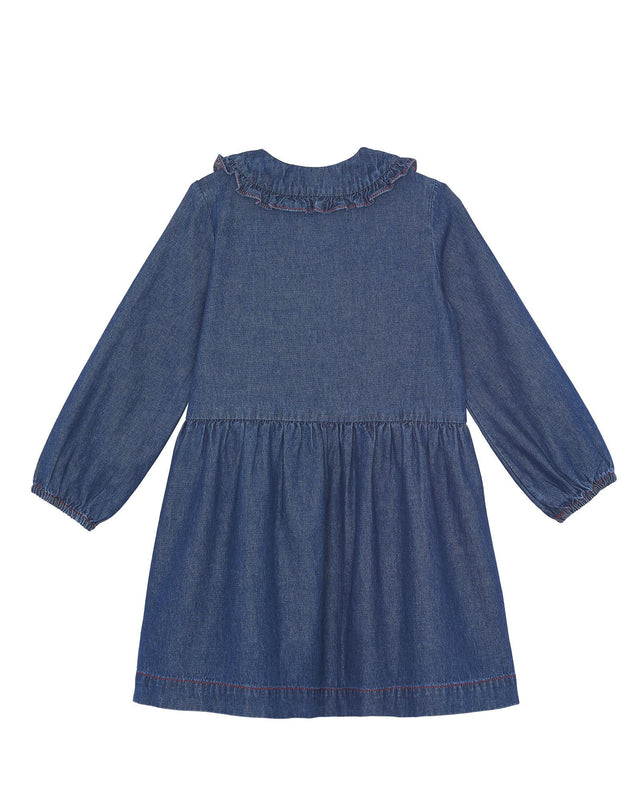 Robe - Huguette bleue en denim - Image alternative