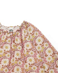 Dress - Félicie pink in cotton print flower daisy