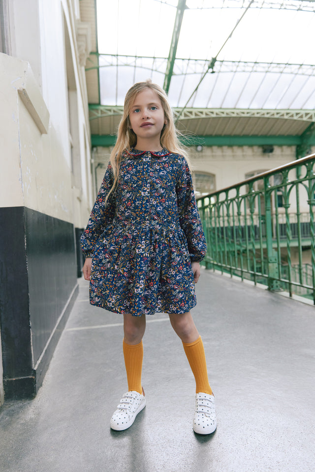 Dress - Fleuri Frida in Velour - Image principale