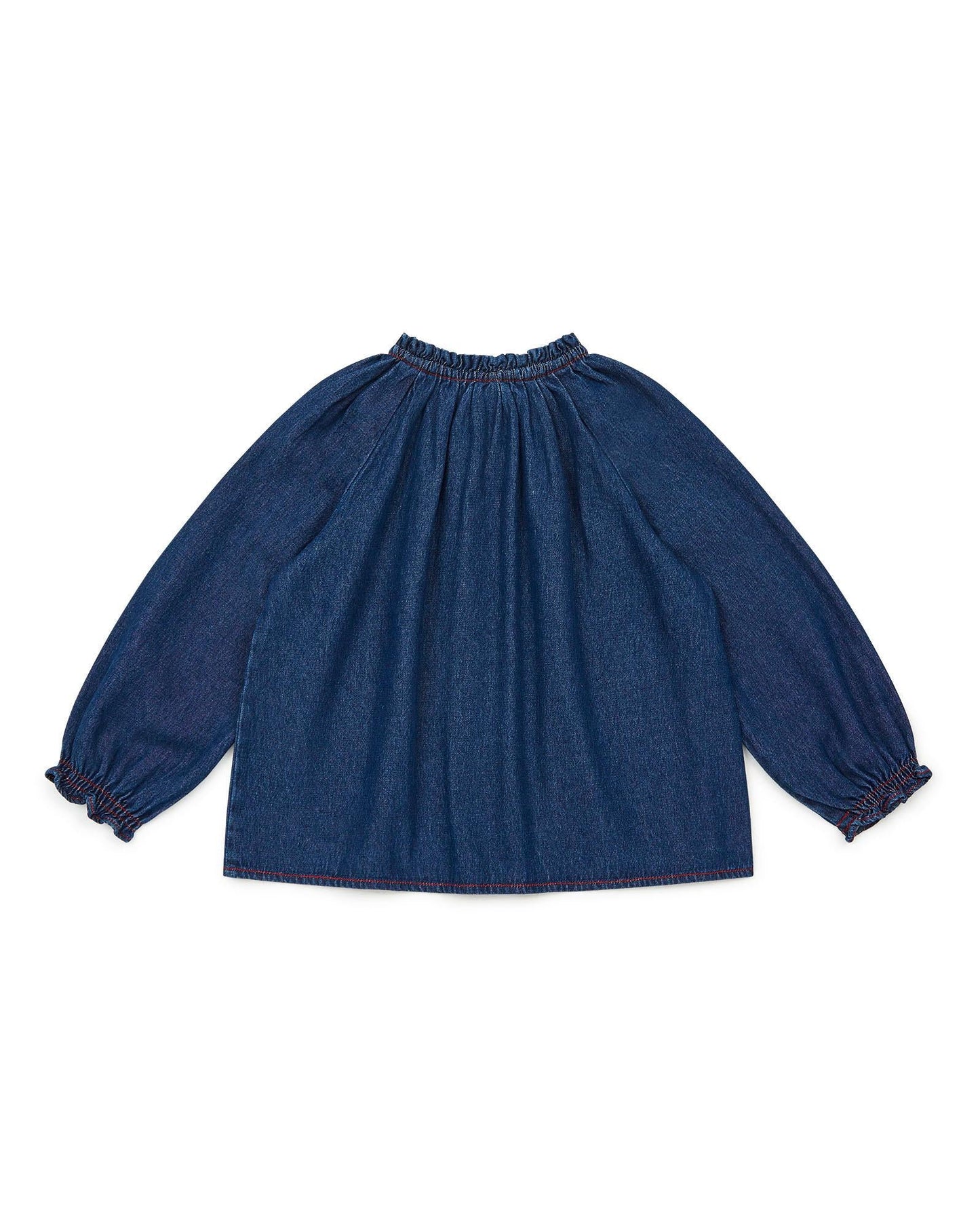 Blouse - blue reinette in crude denim