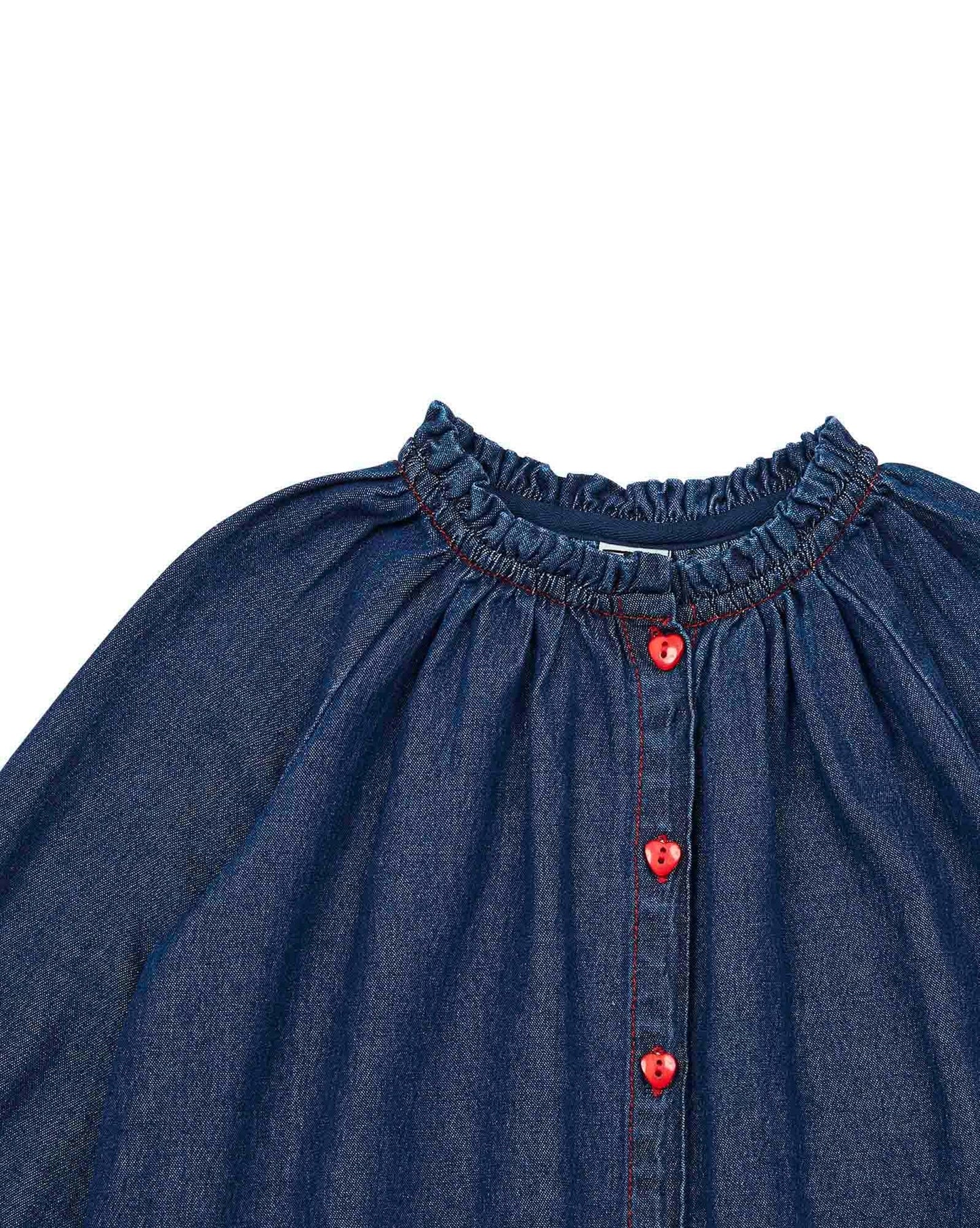 Blouse - blue reinette in crude denim