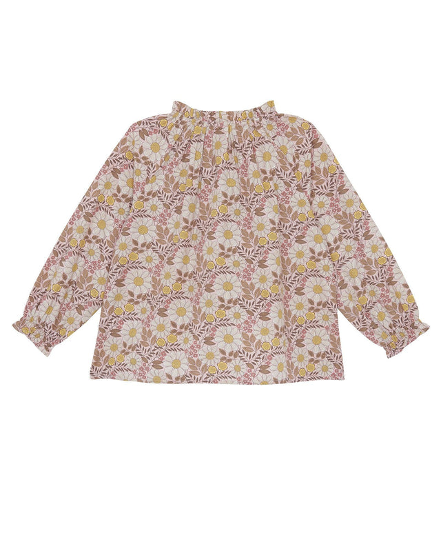 Blouse - Reinette rose en coton imprimé fleur daisy - Image alternative