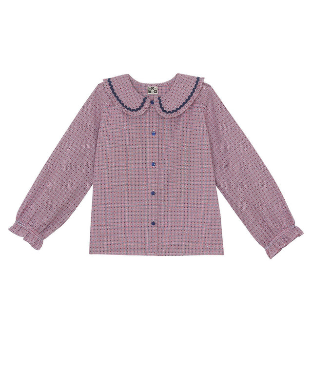 Blouse - Carreaux blue hortense - Image principale