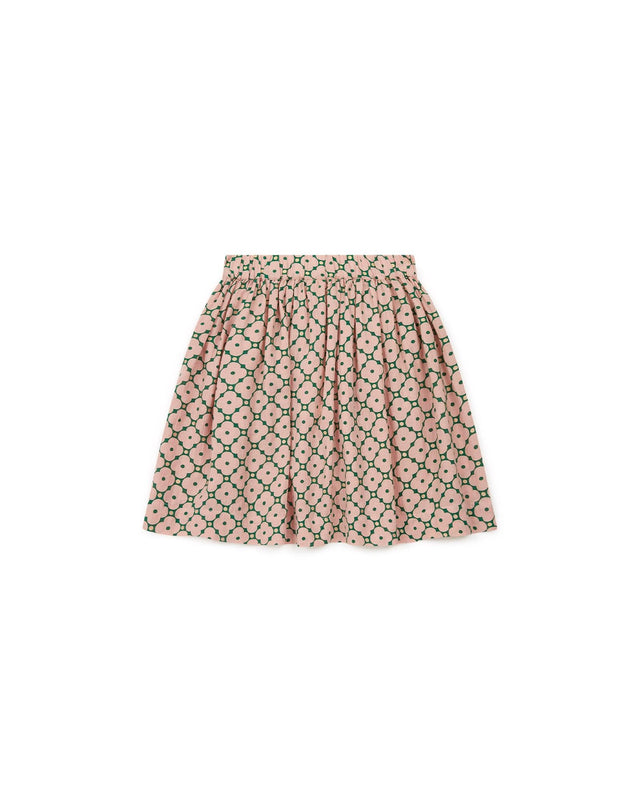 Skirt - Hedda pink in geometric printed cotton - Image alternative