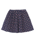 Skirt - blue raspberry Girl In Coeurs printed velvet