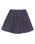 Skirt - blue raspberry Girl In Coeurs printed velvet