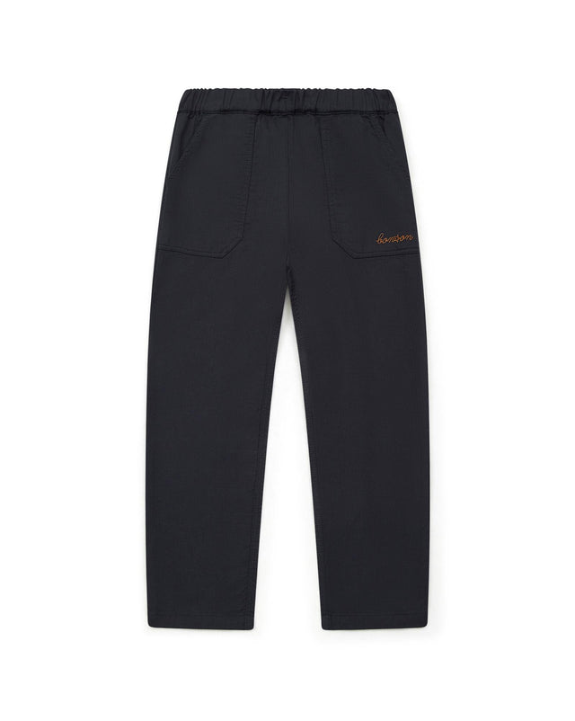 Trousers - Black batcha in 100% cotton - Image principale