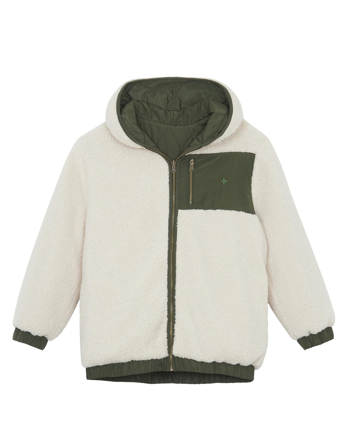 Parka - Green sailor B The Change Bi Reversible Material