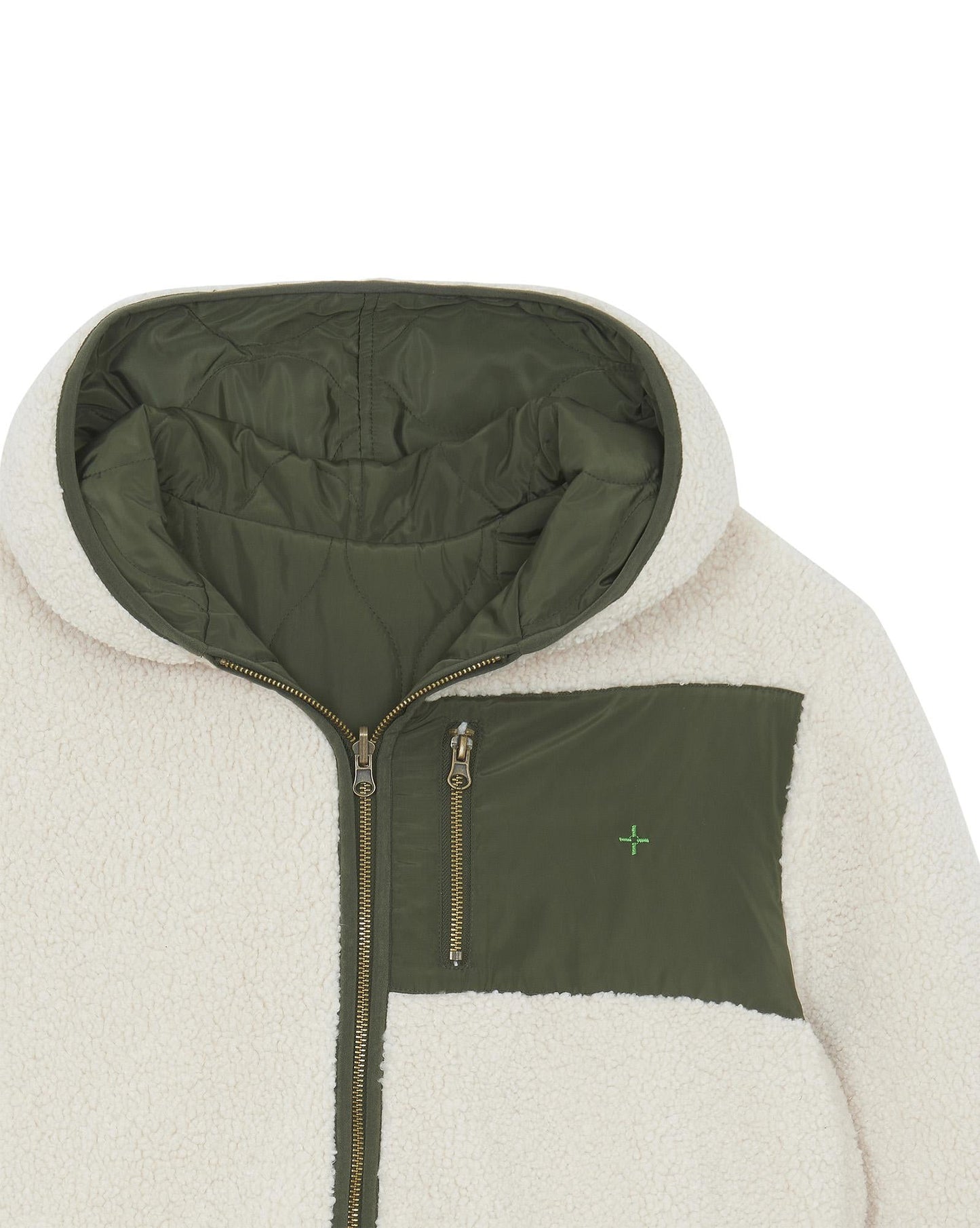 Parka - Green sailor B The Change Bi Reversible Material