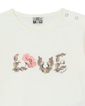 T-shirt - Love beige Baby ML 100% organic cotton