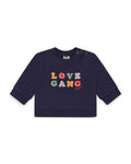 Sweatshirt - Love Gang Bleu Baby in organic cotton