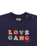 Sweatshirt - Love Gang Bleu Baby in organic cotton