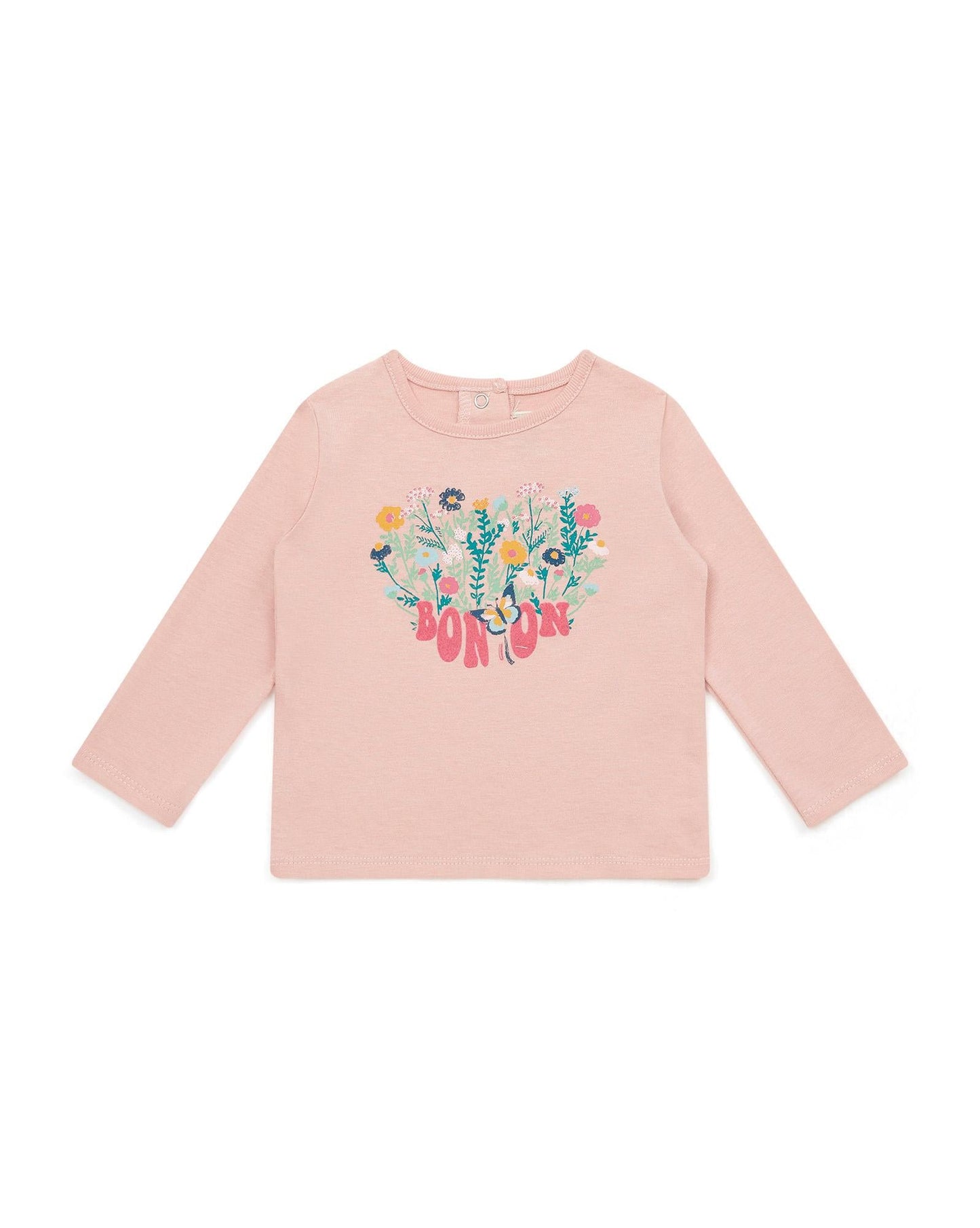 T-shirt - ML Pink heart Baby In 100% organic cotton