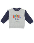 Sweatshirt - Gray School Baby In 100% organic cotton