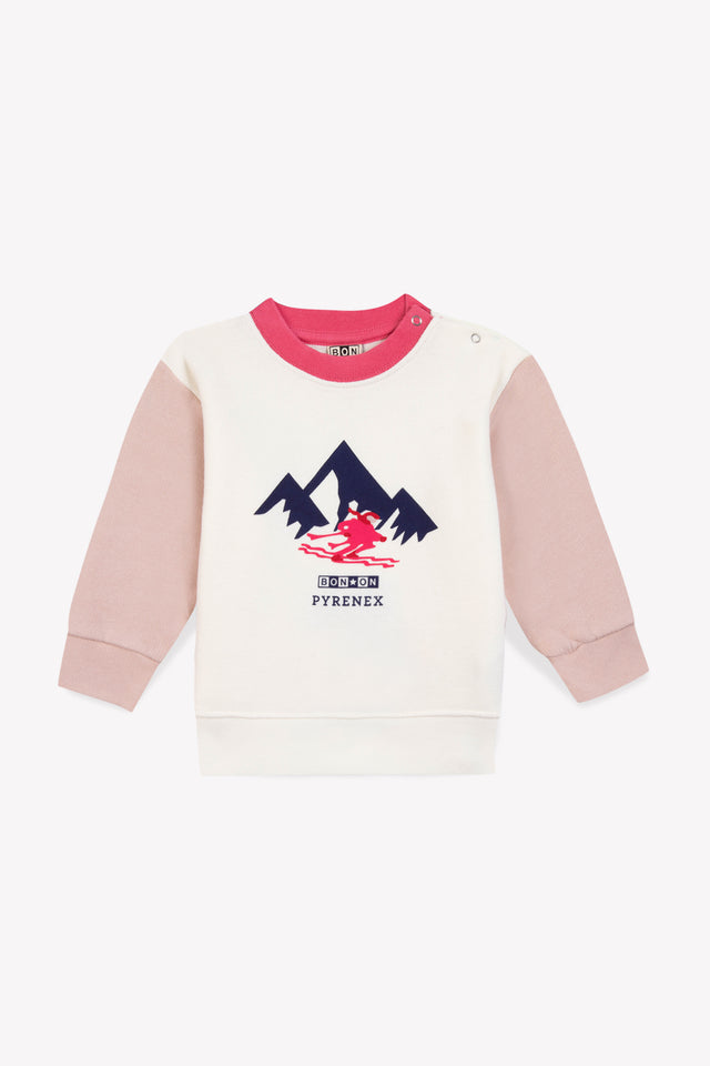 Sweat - Smily rose clair bonton x pyrenex - Image principale