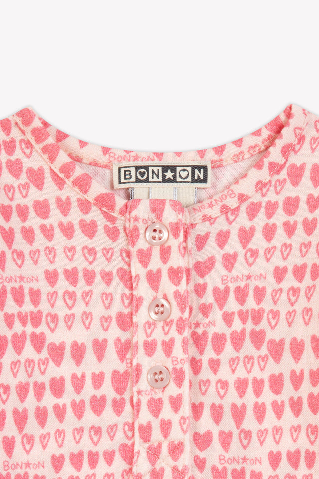 Pajamas - Pink Heart print - Image alternative