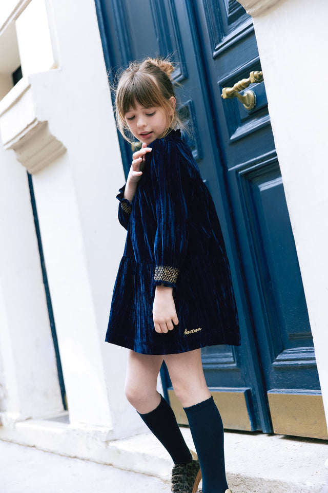 Robe - Rachella navy bonton - Image alternative