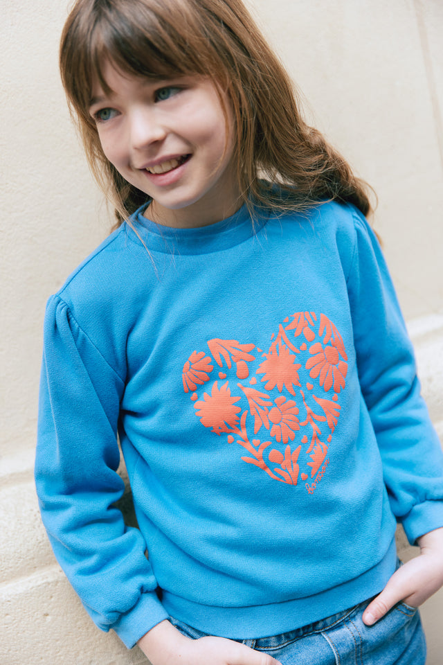 Sweatshirt - Smack Heart pattern Edelweiss - Image principale