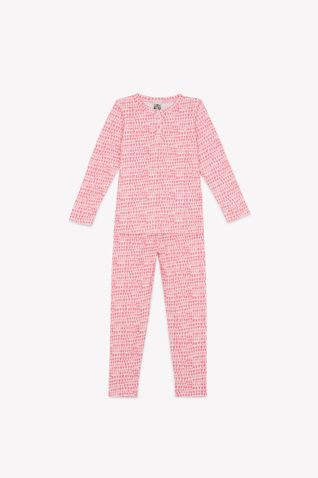 Pajamas 2 pieces - heart Pink - Image principale