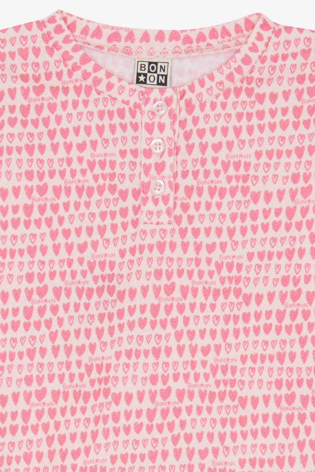 Pajamas 2 pieces - heart Pink - Image alternative